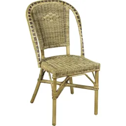 Chaise en manau et moelle de rotin