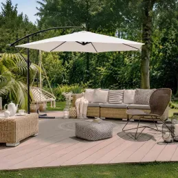 Parasol déporté rond Eko 3 m