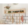 Étagère avec barre centrale en pin Kit Line