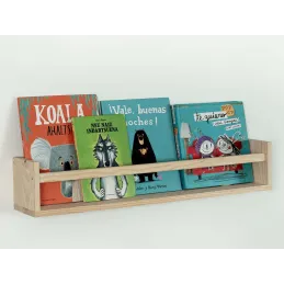 Étagère avec barre centrale en pin Kit Line
