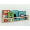 Étagère avec barre centrale en pin Kit Line