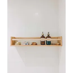 Étagère avec barre centrale en pin Kit Line