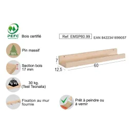 Étagère en pin Kit Line