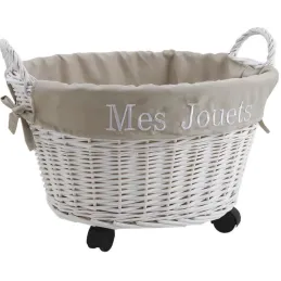 Corbeille à jouets avec roulettes