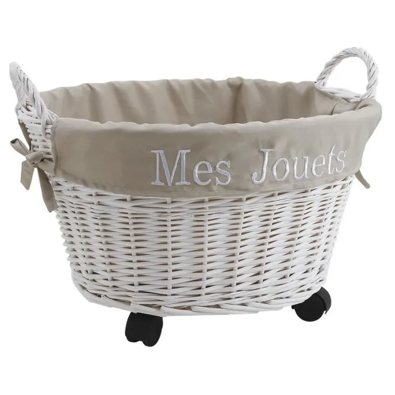 Corbeille à jouets avec roulettes