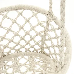 Fauteuil hamac rond en coton et métal