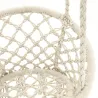 Fauteuil hamac rond en coton et métal