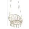 Fauteuil hamac rond en coton et métal