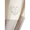 Rideau coeurs gris avec embrasse