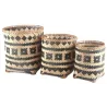 Corbeilles de rangement en bambou (Lot de 3)