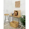 Casier à bouteilles en épicéa ciré miel