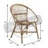 Fauteuil en manau Coque