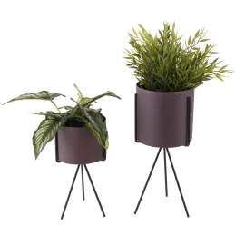 Set de 2 supports à plantes ronds Pedestal