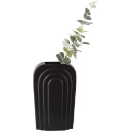 Vase en céramique  noir Arc