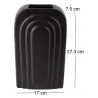 Vase en céramique  noir Arc