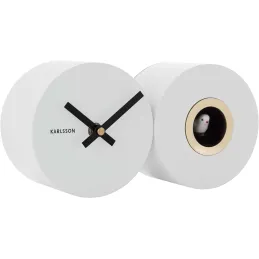 Horloge murale en métal mat Duo Cuckoo