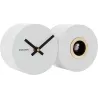 Horloge murale en métal mat Duo Cuckoo