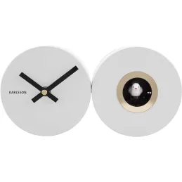 Horloge murale en métal mat Duo Cuckoo