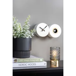 Horloge murale en métal mat Duo Cuckoo