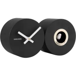 Horloge murale en métal mat Duo Cuckoo