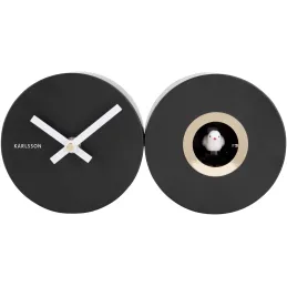 Horloge murale en métal mat Duo Cuckoo