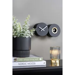 Horloge murale en métal mat Duo Cuckoo