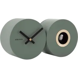 Horloge murale en métal mat Duo Cuckoo