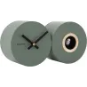 Horloge murale en métal mat Duo Cuckoo