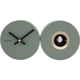 Horloge murale en métal mat Duo Cuckoo