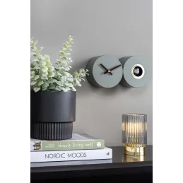 Horloge murale en métal mat Duo Cuckoo