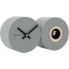 Horloge murale en métal mat Duo Cuckoo