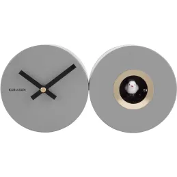 Horloge murale en métal mat Duo Cuckoo