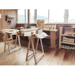 Tréteau en pin brut Professionnel Plus