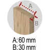 Tréteau en pin brut Professionnel Plus