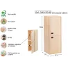 Armoire en pin brut 2 portes 4 tablettes Dinamic