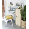 Armoire en pin brut 2 portes 4 tablettes Dinamic
