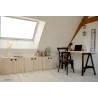 Armoire en pin brut 2 portes 3 tablettes Dinamic