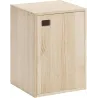 Armoire en pin brut 1 porte 2 tablettes Dinamic