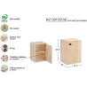Armoire en pin brut 1 porte 2 tablettes Dinamic