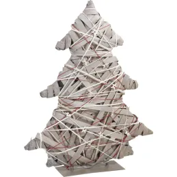 Sapin déco en osier et métal