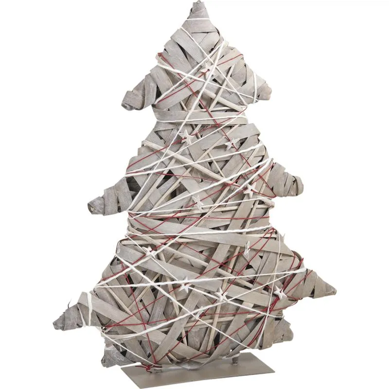 Sapin déco en osier et métal