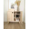 Armoire en pin brut 1 porte 2 tablettes Dinamic