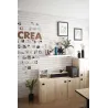 Armoire en pin brut 1 porte 2 tablettes Dinamic