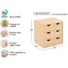 Mini rangement bloc en pin brut avec tiroirs