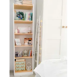 Mini rangement bloc en pin brut avec tiroirs