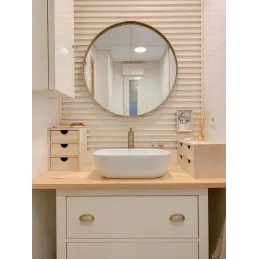 Mini rangement bloc en pin brut avec tiroirs