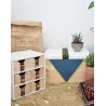Mini rangement bloc en pin brut avec tiroirs