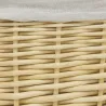 Coffres à linge en osier blanc (Lot de 3)