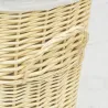 Coffres à linge en osier blanc (Lot de 3)