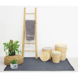 Coffres à linge en osier blanc (Lot de 3)